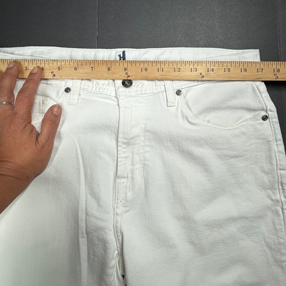 Johnny-O Atlas Mens White Slim Straight Stretch Jeans 34x34 Summer Cotton EUC - Picture 6 of 10